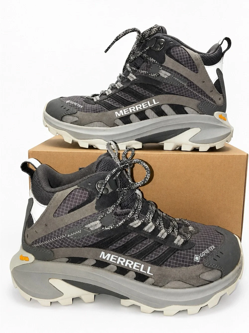 Merrell Moab Speed 2 Mid Gore-Tex Men’s Size 7 Asphalt Vibram Hiking Boots
